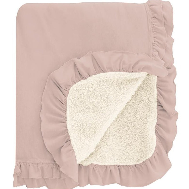 Peach Sherpa Toddler Blanket