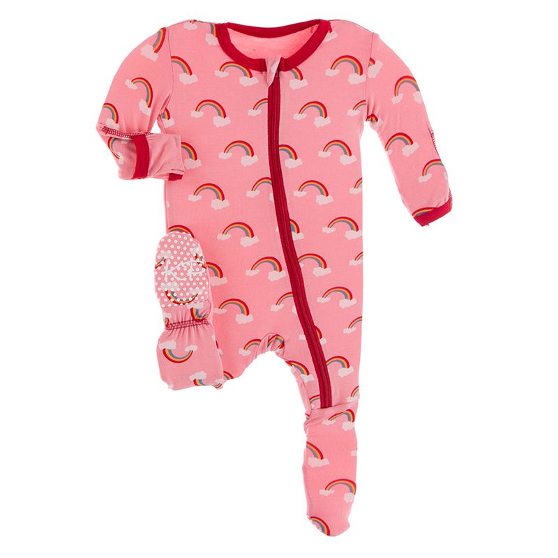 Kickee Pants Strawberry Rainbows Footie