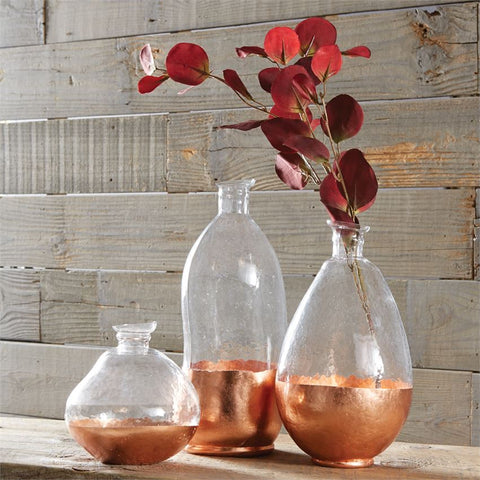 Large Copper Dipped Vase