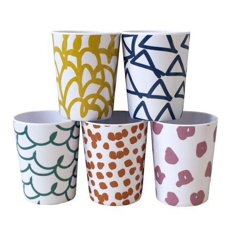 Patterned Kitchen Cups