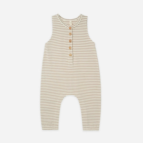 Sleeveless Jumpsuit Grey Stripe
