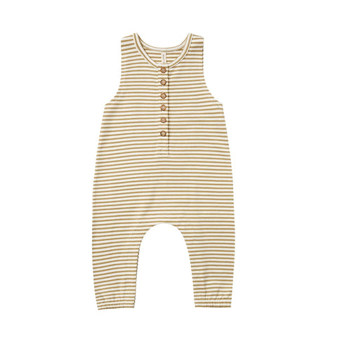 Quincy Mae Gold Stripe Sleeveless Jumpsuit