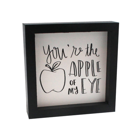 apple of my eye box sign 
