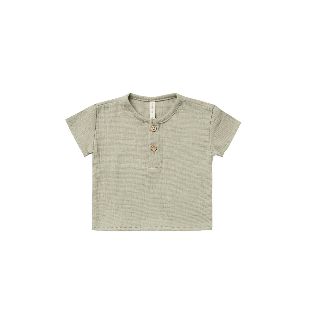 Woven Henry Top