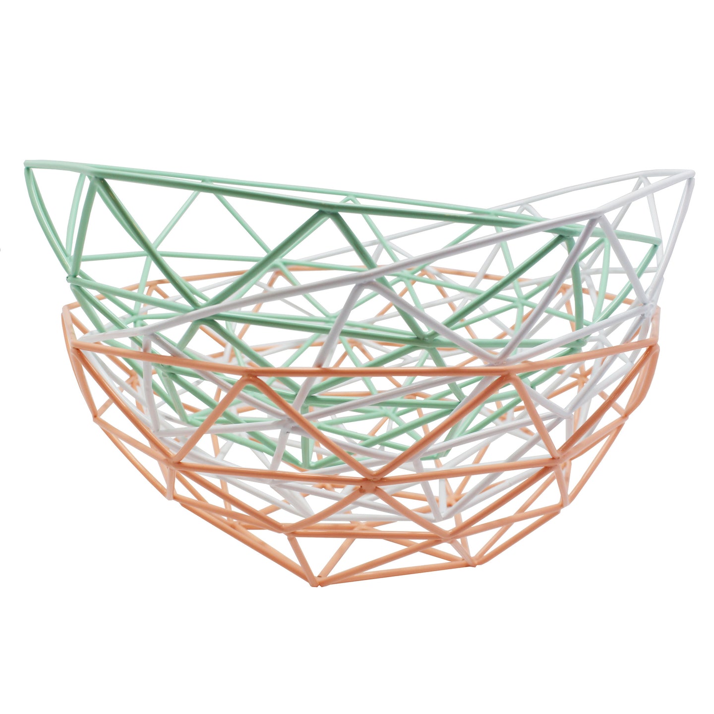 Geometric Metal Basket 