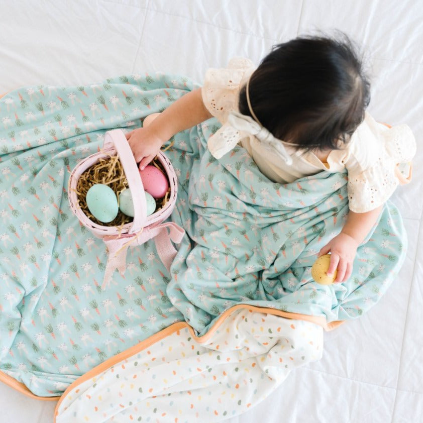 copper pearl easter baby quilt