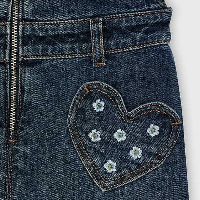 Denim Dungaree Skirt
