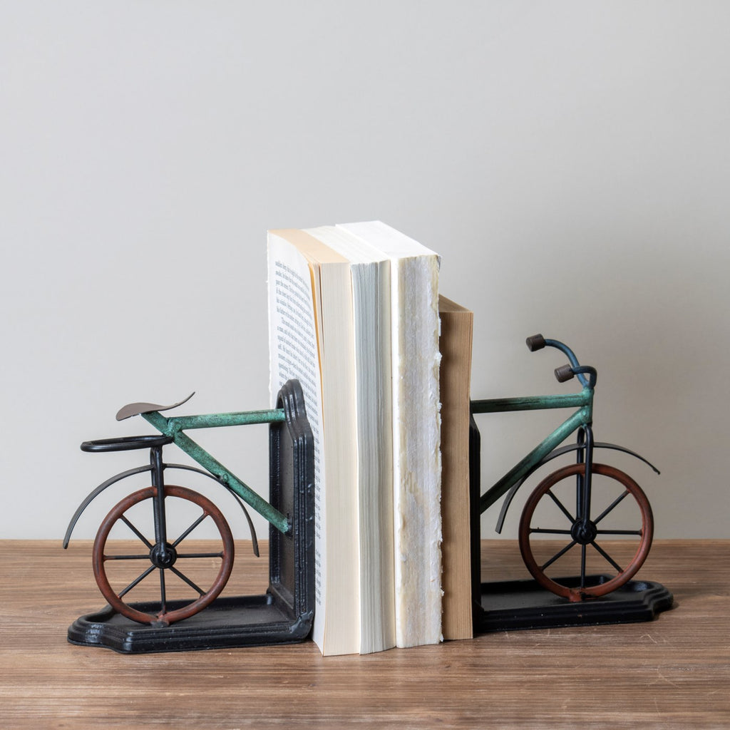 Foreside Home and Garden Bike Book Ends