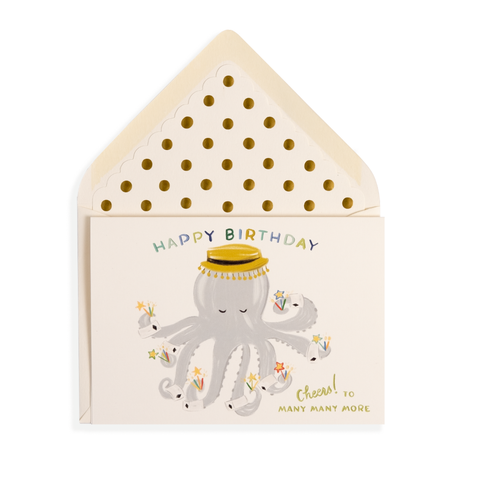 Octopus Birthday Card