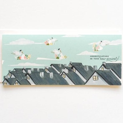 Rooftop Delivery Baby Card