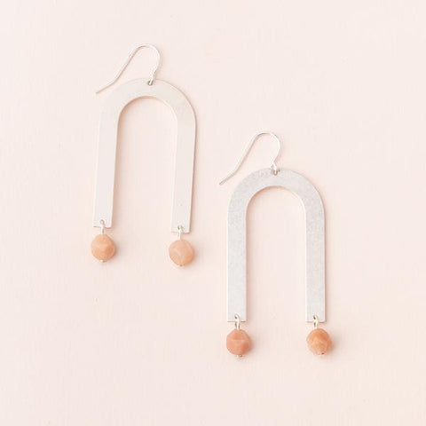 Stone Arches Earrings: Sunstone