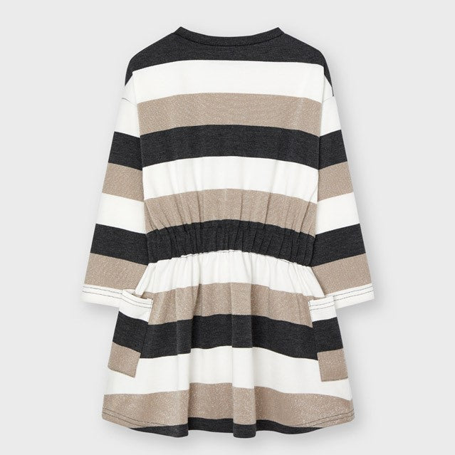 Stripes Dress Camel