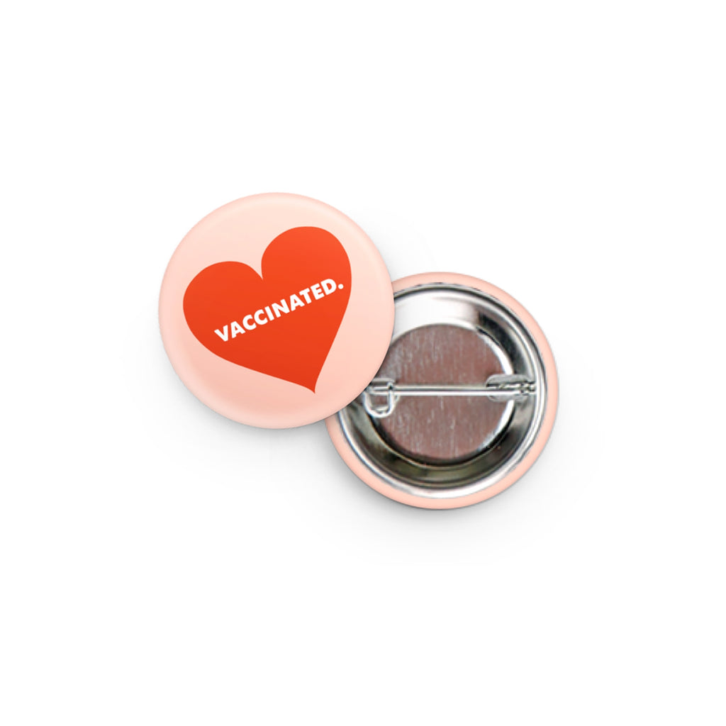 Vaccinated Heart Pin
